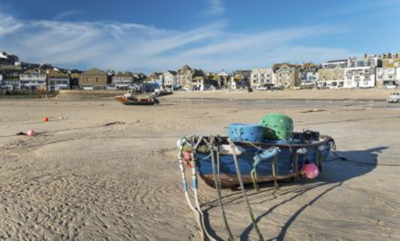 Sandy beach at St Ives