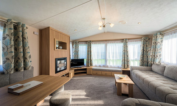 Holiday caravan interior