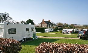 Main touring field with house
