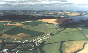 Aerial shot of site