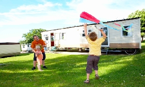 Flying a kite