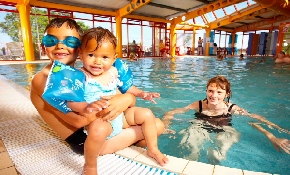 Kids in the indoor pool