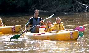 Canoeing on the river