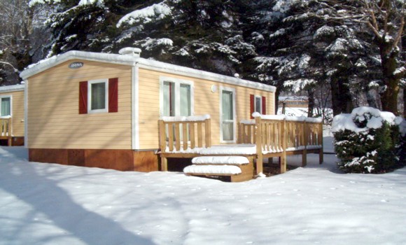 Mobil home in winter