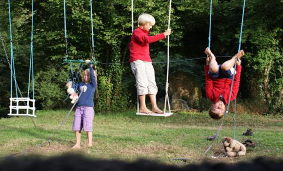 Children on swings