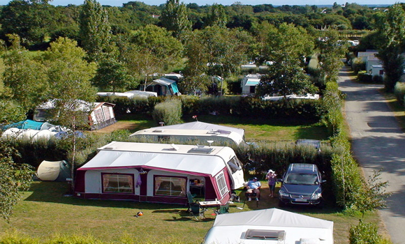 Typical camping pitches