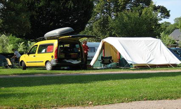 Typical camping pitch