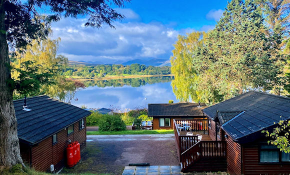 Decking area with loch view