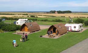 Wigwams with view to sea