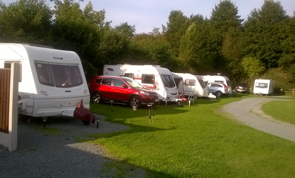 Site road and touring caravans