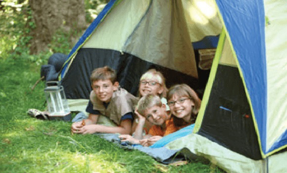 Happy young campers