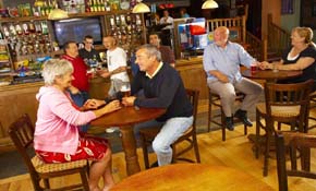 Clubhouse bar area