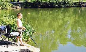 Boy fishing