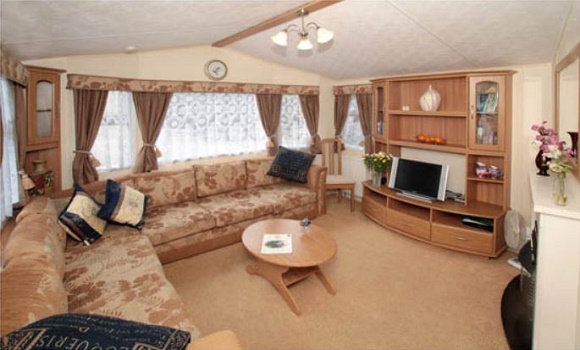 Holiday caravan kitchen